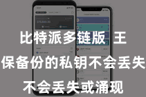 比特派多链版  王人要确保备份的私钥不会丢失或涌现