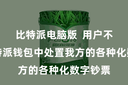 比特派电脑版  用户不错在比特派钱包中处置我方的各种化数字钞票