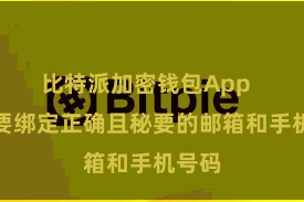 比特派加密钱包App  一定要绑定正确且秘要的邮箱和手机号码
