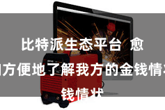 比特派生态平台  愈加方便地了解我方的金钱情状
